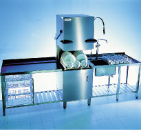 Winterhalter GS 501 electro-mechanical rack pass through dishwasher